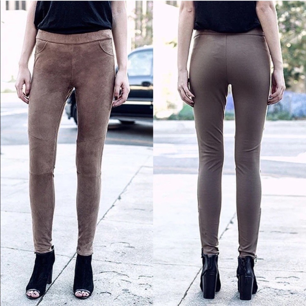 AS by DF Neutral Suede Leggings Small
